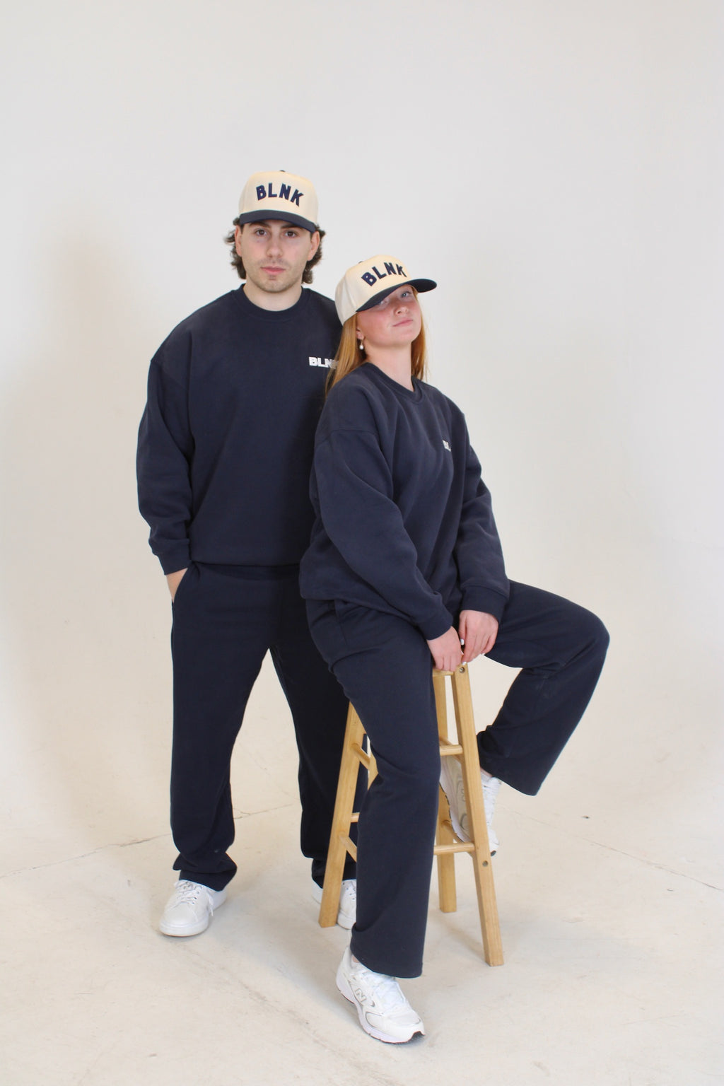 BLNK Oversized Navy Sweatpants