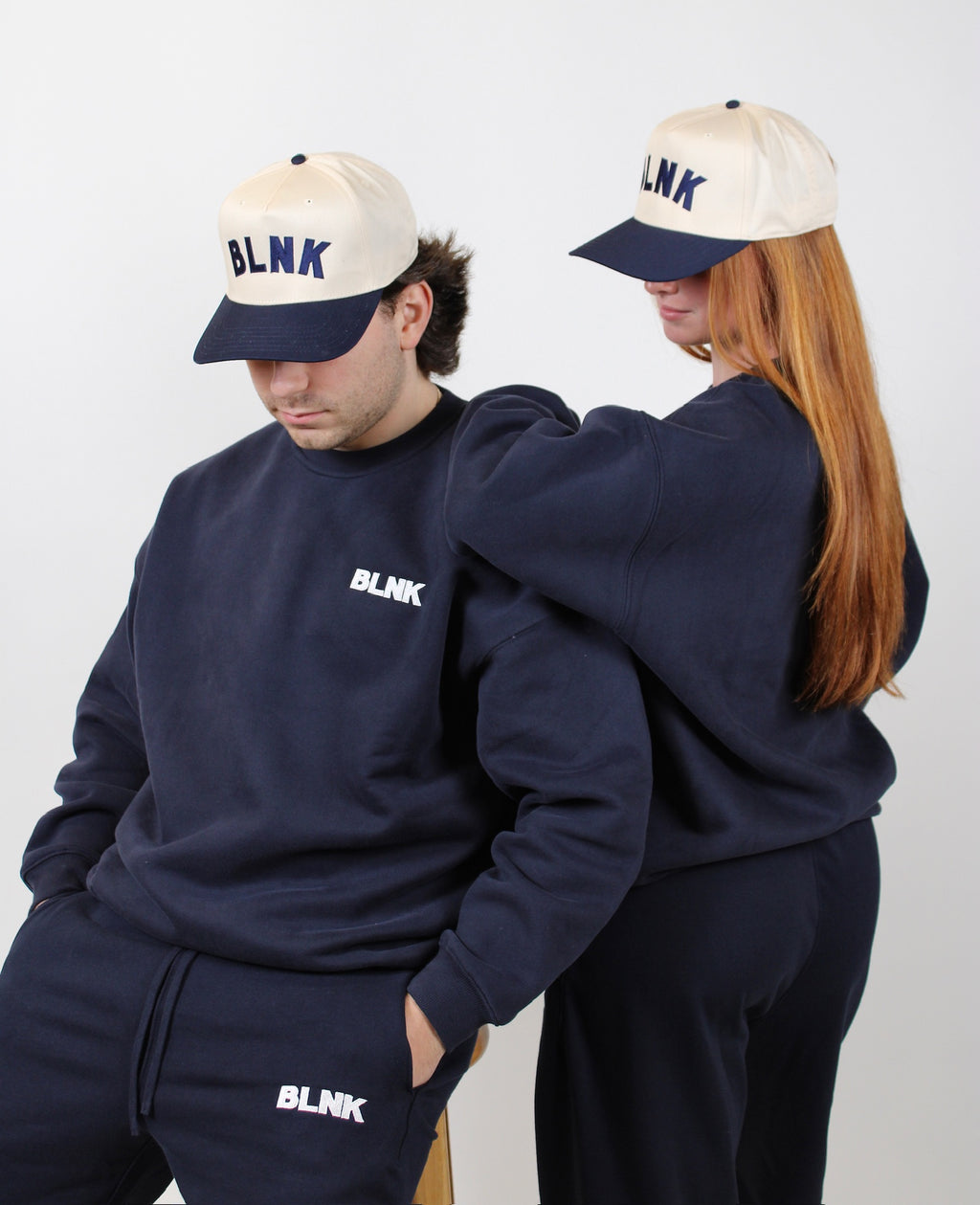 BLNK Oversized Navy Sweatpants