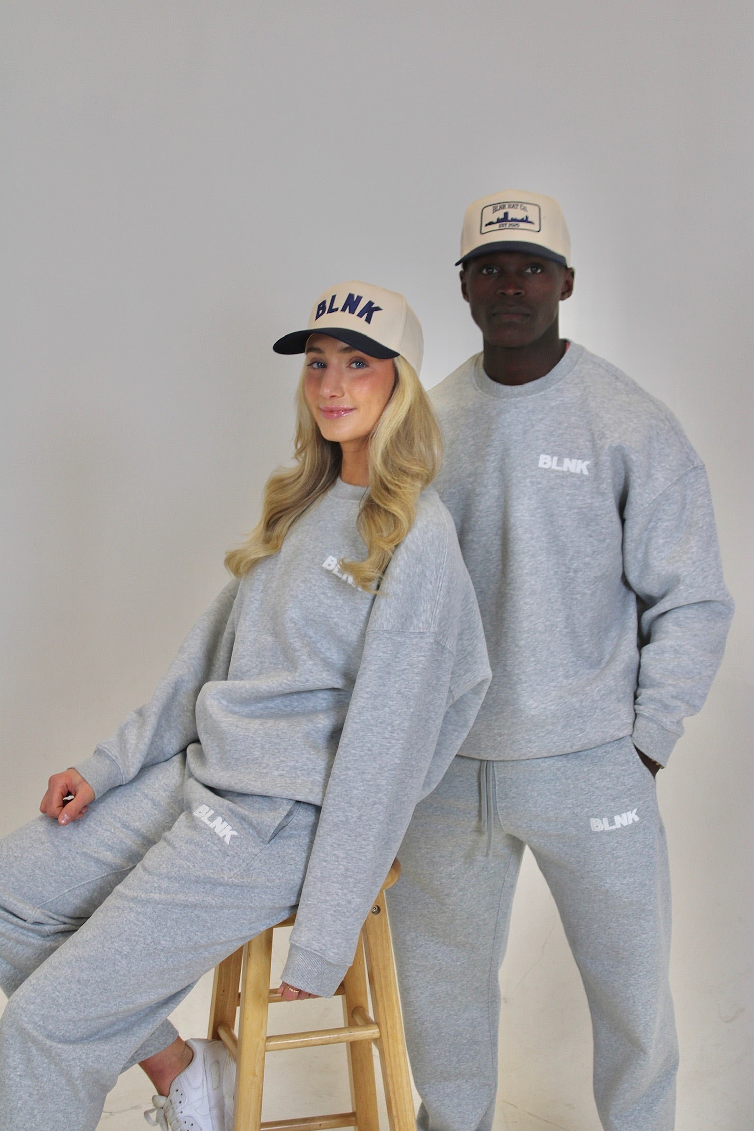 BLNK Gray Crew-Neck